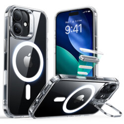 Husa iPhone 17 ESR Classic Hybrid HaloLock Kickstand, transparenta