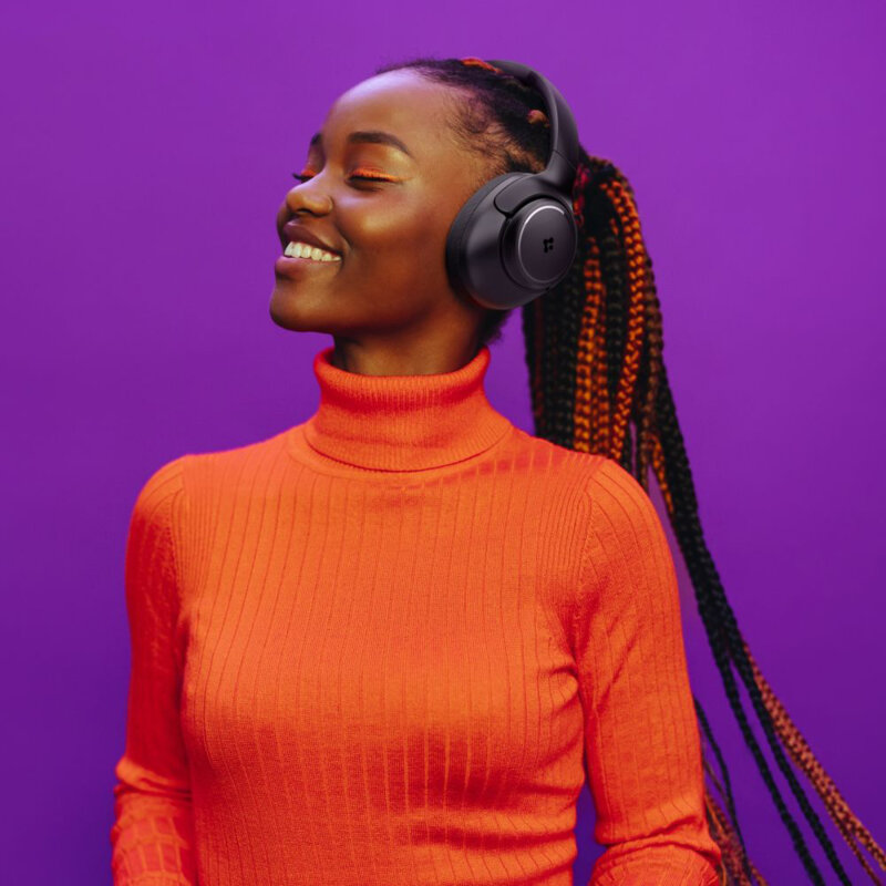 Casti Bluetooth cu microfon, ANC Spigen, negru, SA2403