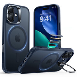 Husa iPhone 17 ESR Classic Hybrid HaloLock Kickstand, bleu