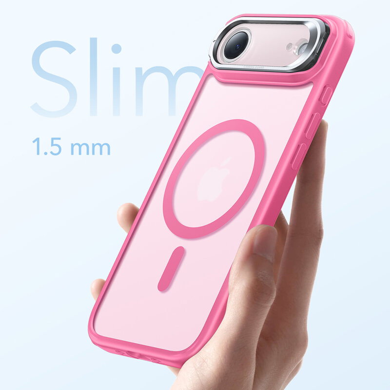 Husa iPhone 17 Air ESR Classic Hybrid HaloLock Kickstand, roz
