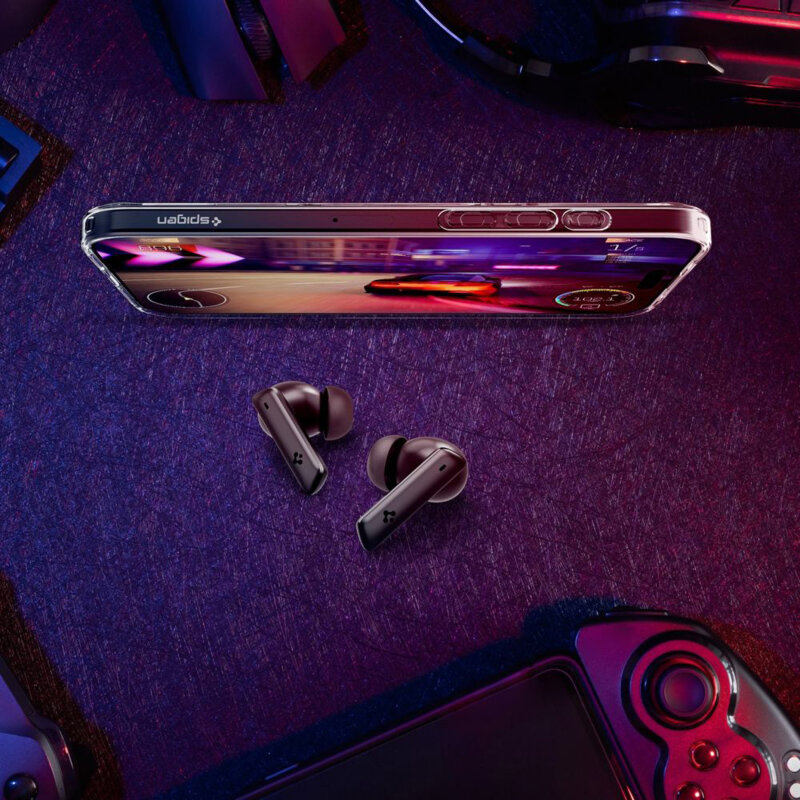 Casti wireless Bluetooth, ANC Spigen, negru, SA2402