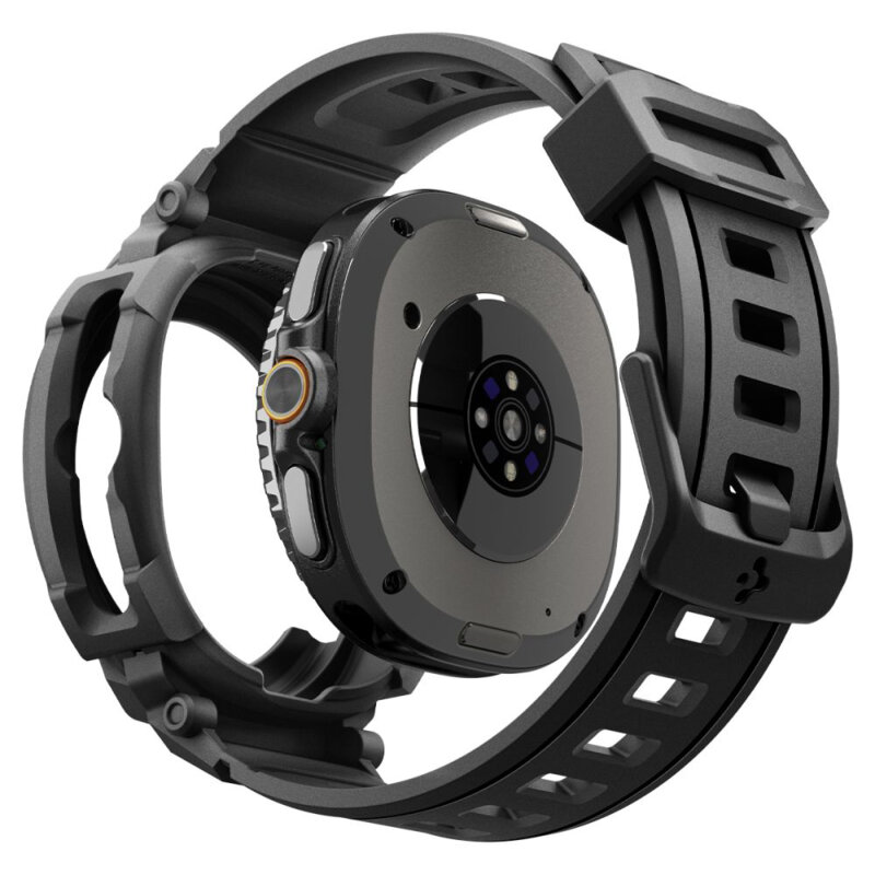 [Pachet husa + curea] Samsung Galaxy Watch8 Classic Spigen Rugged Armor Pro, negru