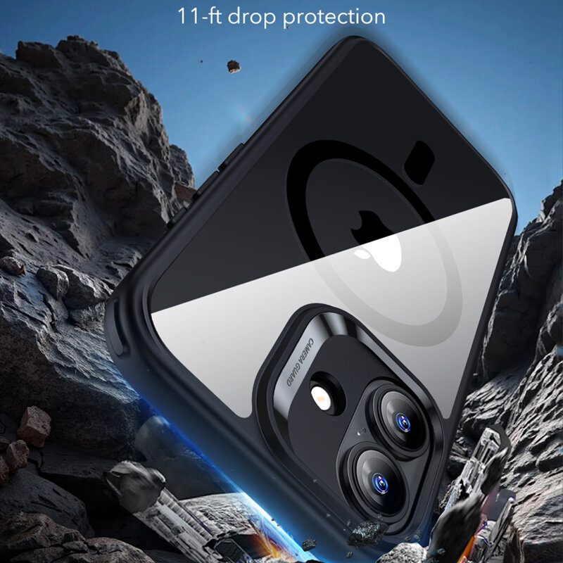 Husa iPhone 17 ESR Classic Hybrid HaloLock, negru/transparenta