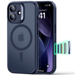 Husa iPhone 17 ESR Classic Hybrid HaloLock, bleu
