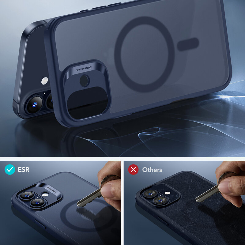 Husa iPhone 17 ESR Classic Hybrid HaloLock, bleumarin