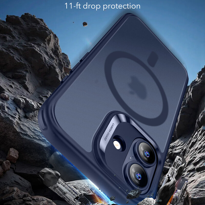 Husa iPhone 17 ESR Classic Hybrid HaloLock, bleumarin