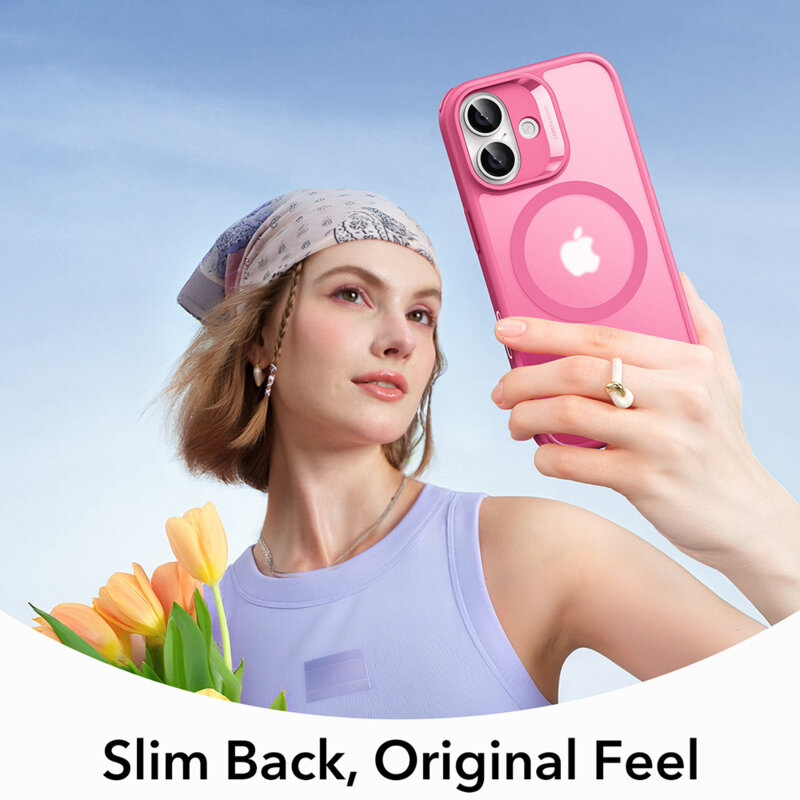 Husa iPhone 17 ESR Classic Hybrid HaloLock, roz