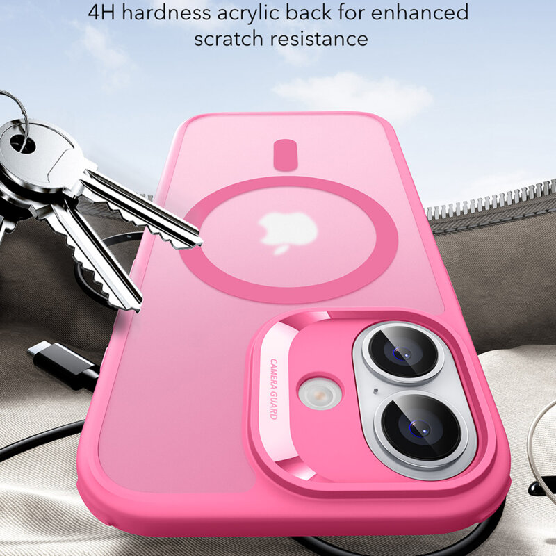 Husa iPhone 17 ESR Classic Hybrid HaloLock, roz