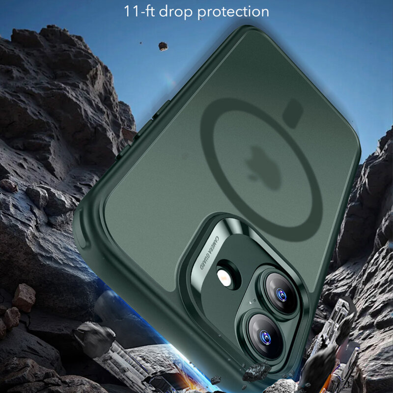 Husa iPhone 17 ESR Classic Hybrid HaloLock, verde