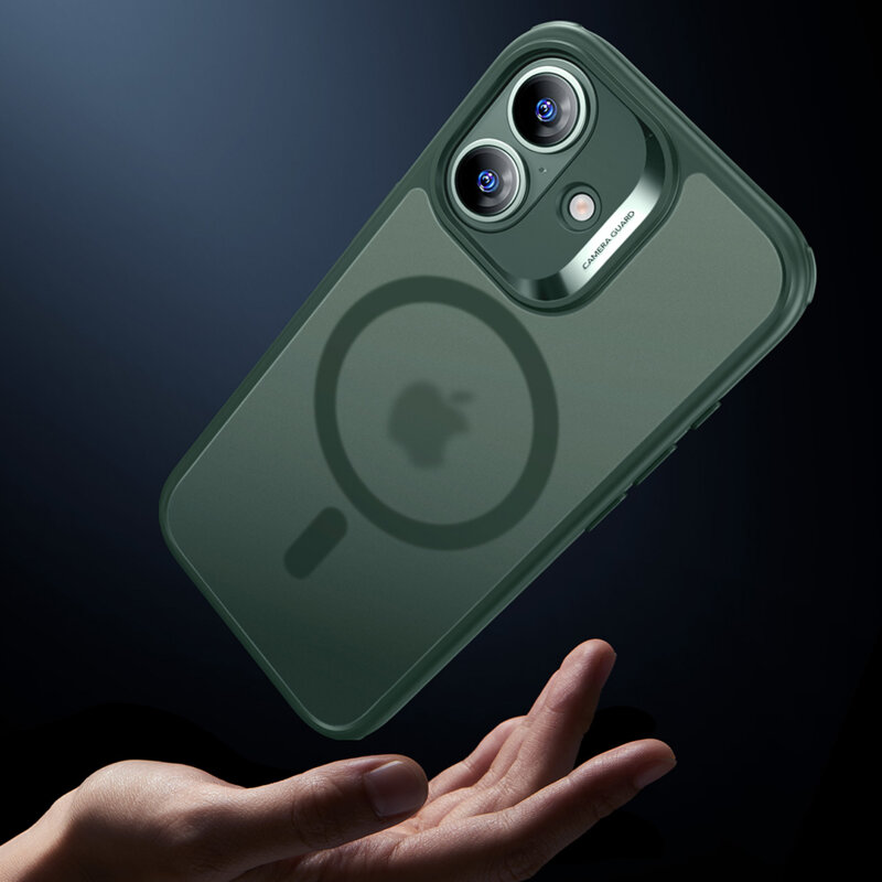 Husa iPhone 17 ESR Classic Hybrid HaloLock, verde