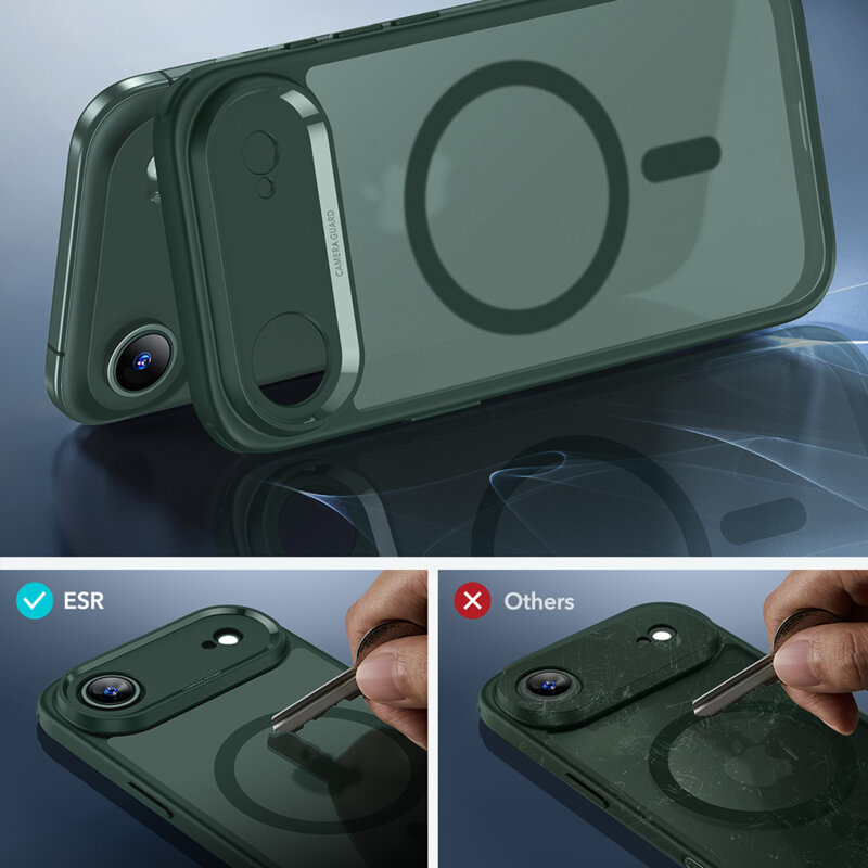 Husa iPhone 17 Air ESR Classic Hybrid HaloLock, verde
