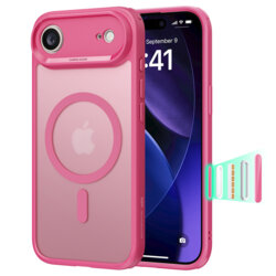 Husa iPhone 17 Air ESR Classic Hybrid HaloLock, roz