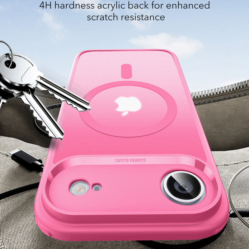 Husa iPhone 17 Air ESR Classic Hybrid HaloLock, roz