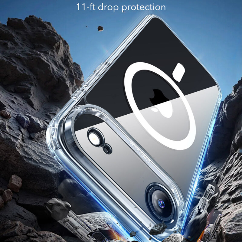 Husa iPhone 17 Air ESR Classic Hybrid HaloLock, transparenta