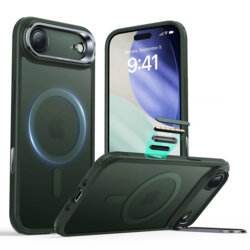 Husa iPhone 17 Air ESR Classic Hybrid HaloLock Kickstand, verde