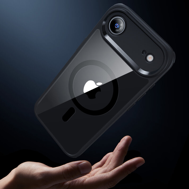 Husa iPhone 17 Air ESR Classic Hybrid HaloLock, negru/transparenta