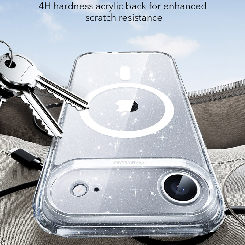 Husa iPhone 17 Air ESR Classic Hybrid HaloLock, transparenta