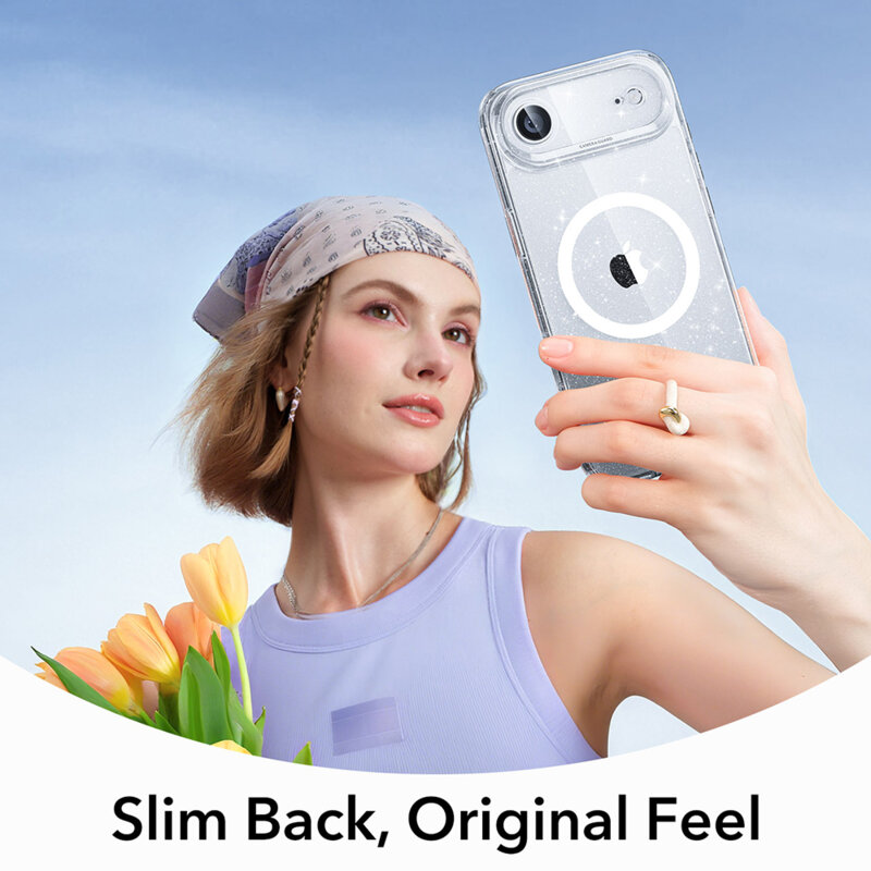 Husa iPhone 17 Air ESR Classic Hybrid HaloLock, transparenta