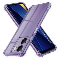 Husa Xiaomi Poco C65 Techsuit Shockproof Clear Silicone, fumuriu