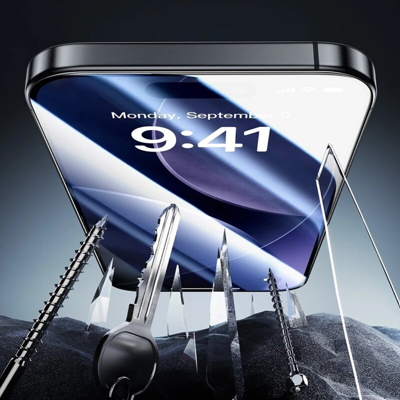 [Pachet 3x] Folie sticla iPhone 17 Pro ESR Privacy Armorite Screen Protector UltraFit, negru