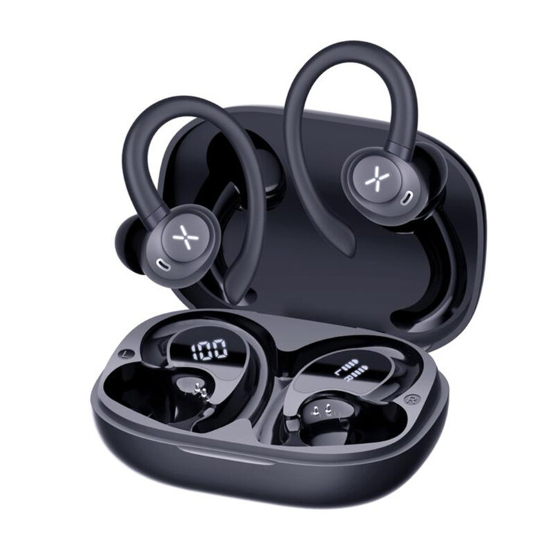 Casti Bluetooth in-ear BT5.4, Techsuit AirTune 100 CW4, negru
