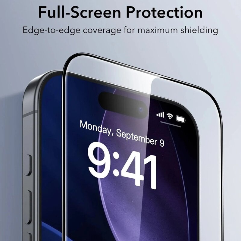 [Pachet 3x] Folie sticla iPhone 16 Pro ESR Tempered Glass, negru