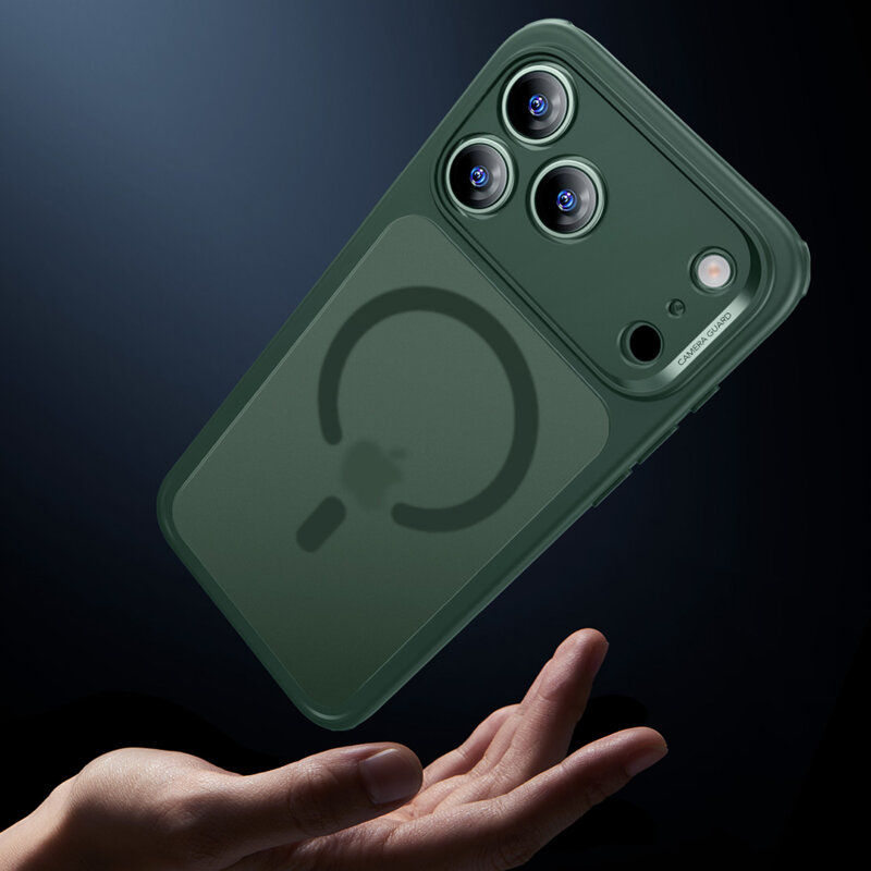 Husa iPhone 17 Pro ESR Classic Hybrid HaloLock, verde