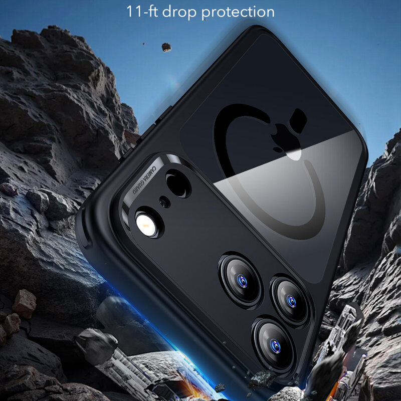 Husa iPhone 17 Pro Max ESR Classic Hybrid HaloLock, negru/transparenta