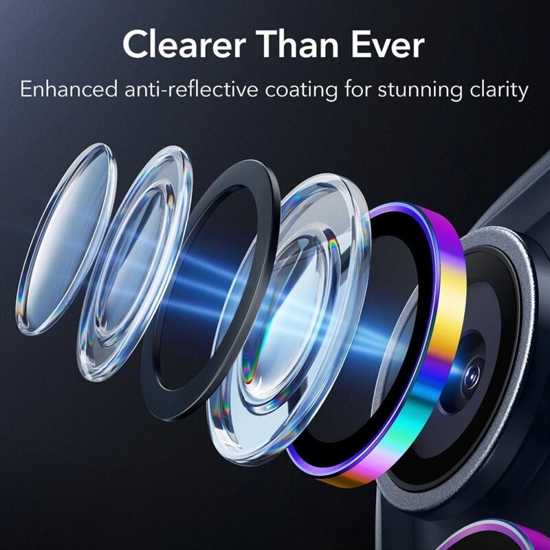 Folie sticla camera iPhone 14 Pro ESR Armorite Camera Lens Protectors, multicolor
