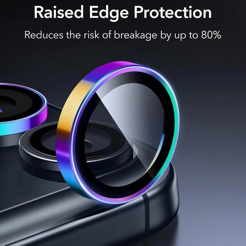 Folie sticla camera iPhone 15 Pro Max ESR Armorite Camera Lens Protectors, multicolor