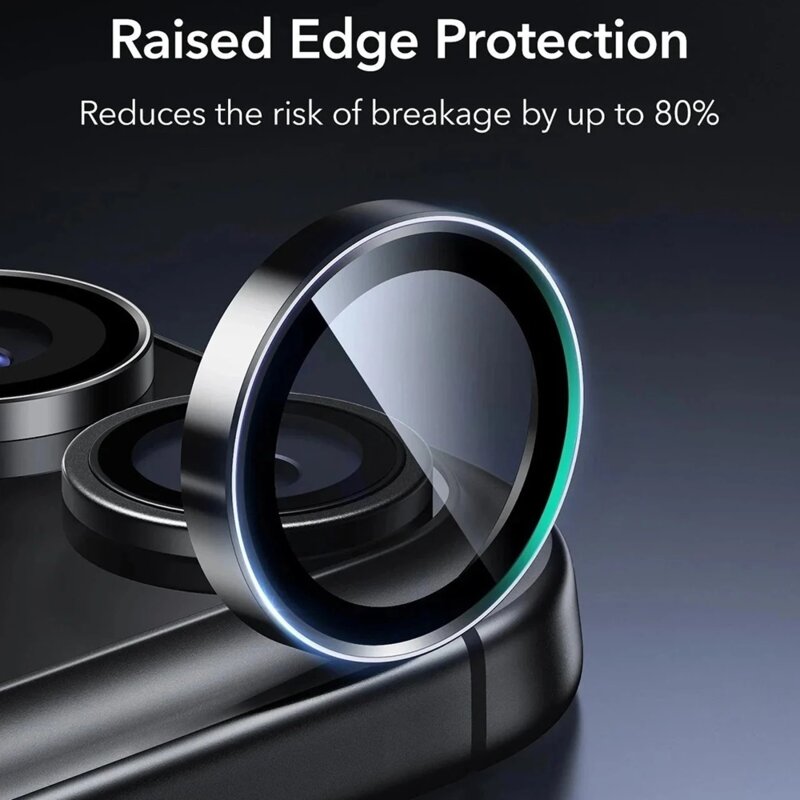 Folie sticla camera iPhone 17 Pro ESR Armorite Camera Lens Protectors, negru