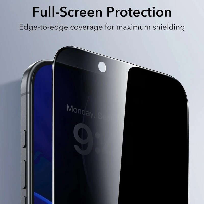 [Pachet 3x] Folie sticla iPhone 17 Air ESR Privacy Tempered Glass UltraFit, negru