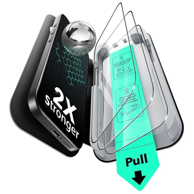 [Pachet 3x] Folie sticla iPhone 17 Air ESR Tempered Glass UltraFit, transparenta