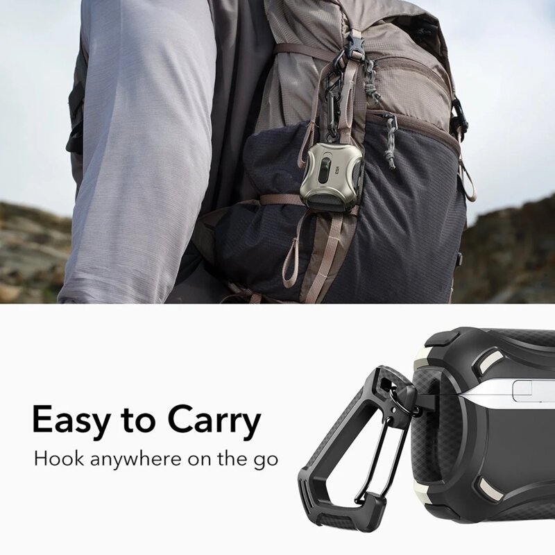 Husa Apple AirPods Pro 3 ESR Cyber FlickLock HaloLock, gri