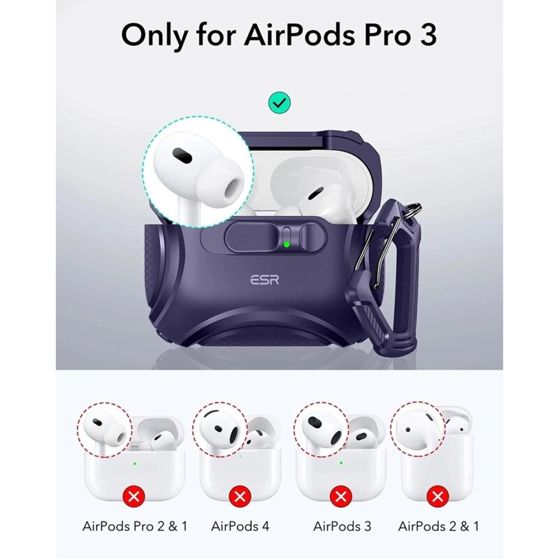 Husa Apple AirPods Pro 3 ESR Cyber FlickLock HaloLock, mov