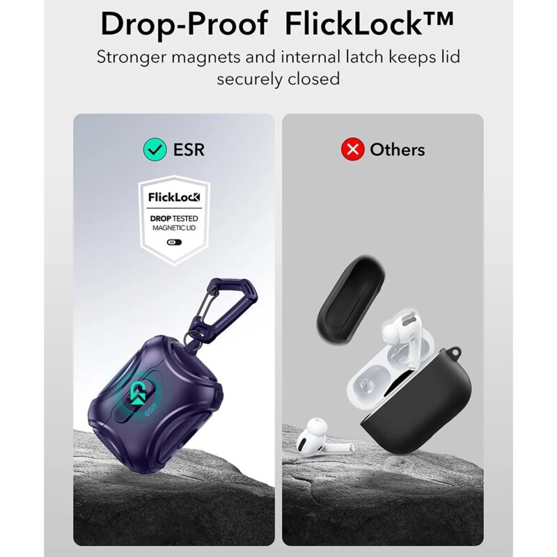 Husa Apple AirPods Pro 3 ESR Cyber FlickLock HaloLock, mov