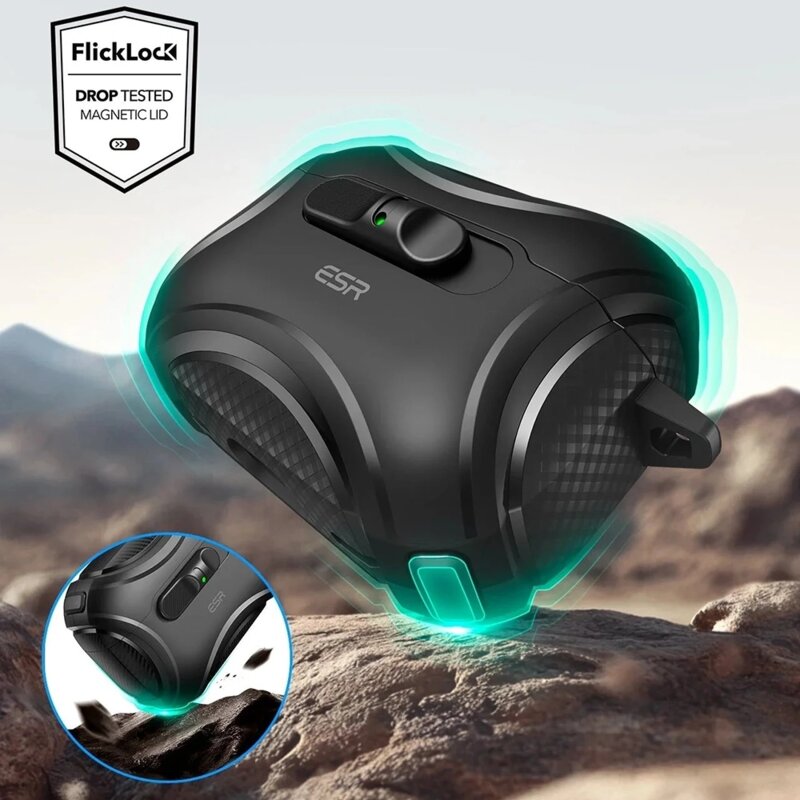 Husa Apple AirPods Pro 3 ESR Cyber FlickLock HaloLock, negru