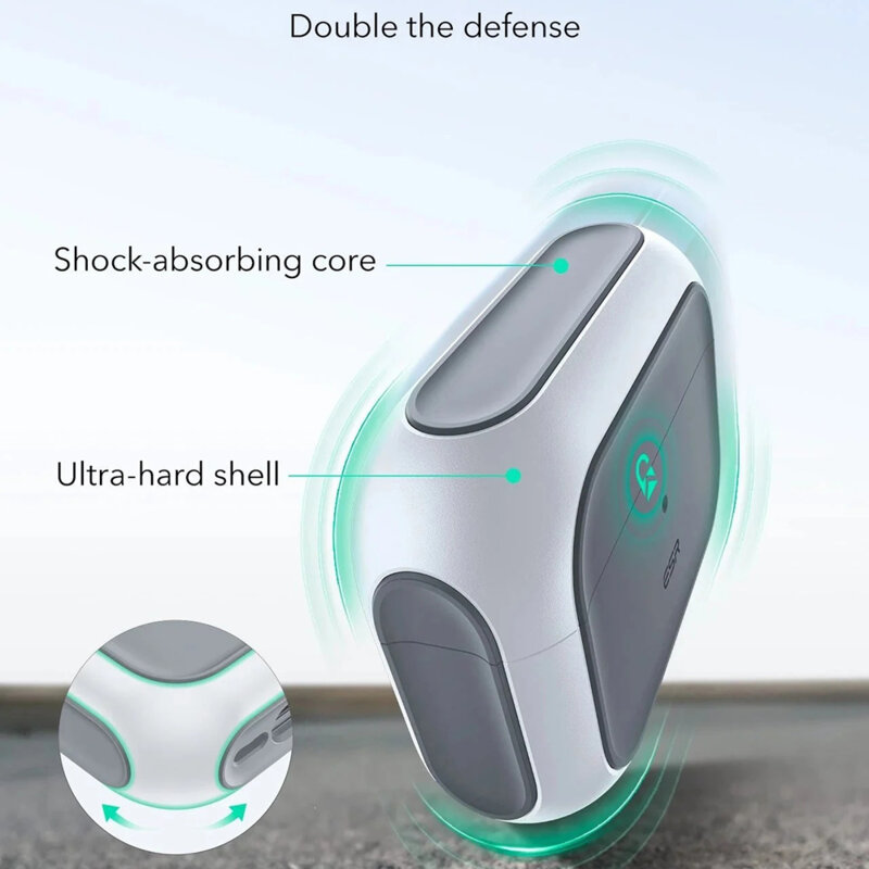 Husa Apple AirPods Pro 3 ESR Orbit Hybrid HaloLock, alb