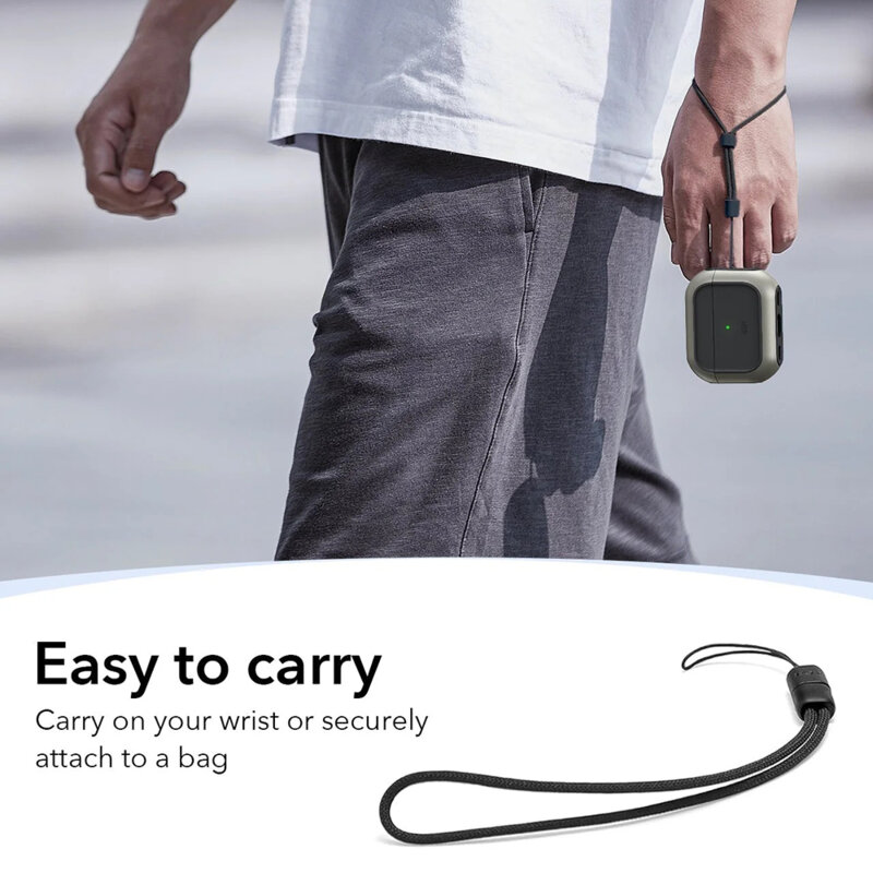 Husa Apple AirPods Pro 3 ESR Orbit Hybrid HaloLock, gri