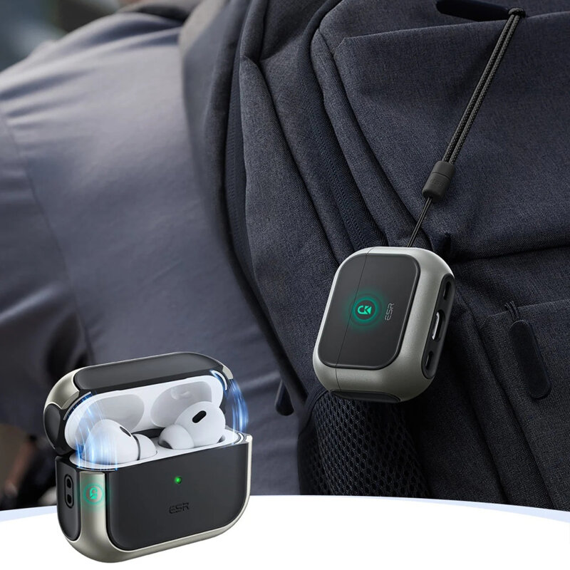 Husa Apple AirPods Pro 3 ESR Orbit Hybrid HaloLock, gri