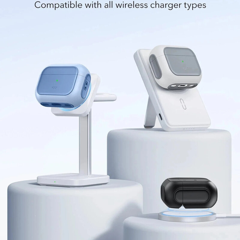 Husa Apple AirPods Pro 3 ESR Orbit Hybrid HaloLock, bleu