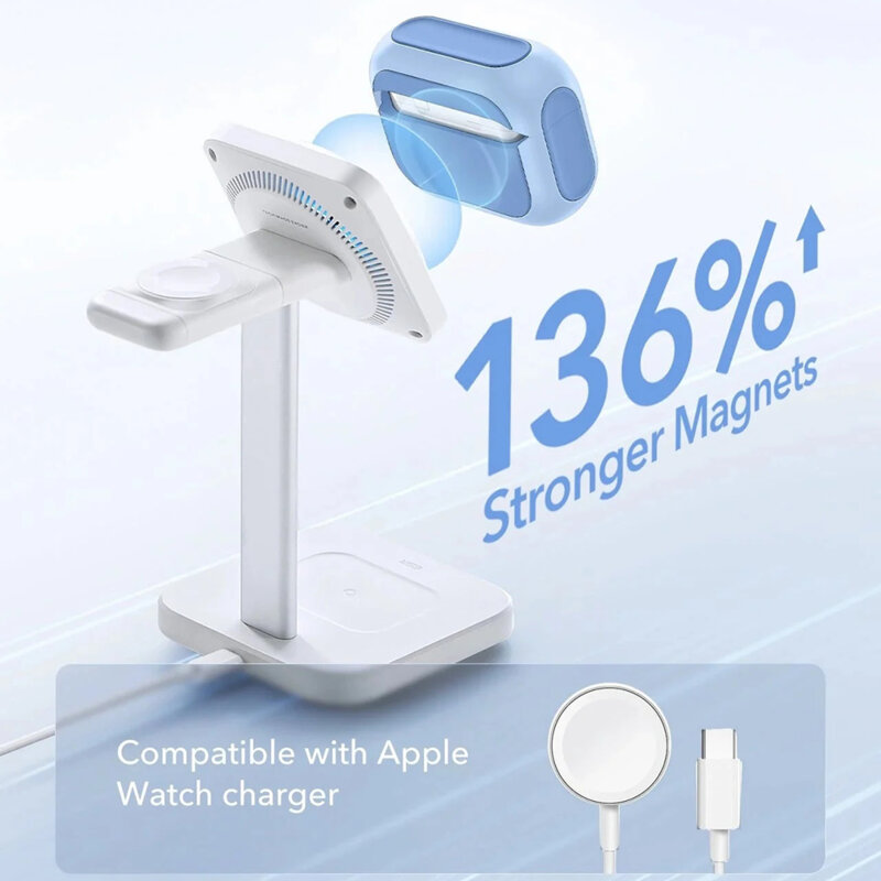 Husa Apple AirPods Pro 3 ESR Orbit Hybrid HaloLock, bleu