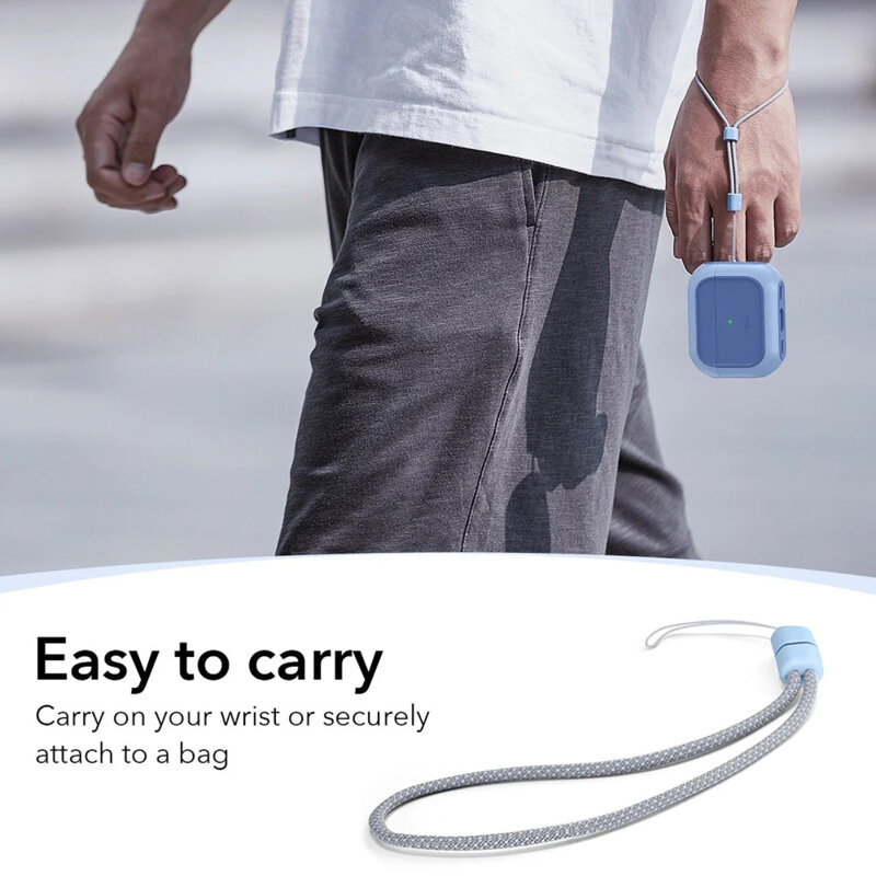 Husa Apple AirPods Pro 3 ESR Orbit Hybrid HaloLock, bleu