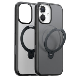 Husa iPhone 17 Torras Ostand Spin MagSafe Series, negru