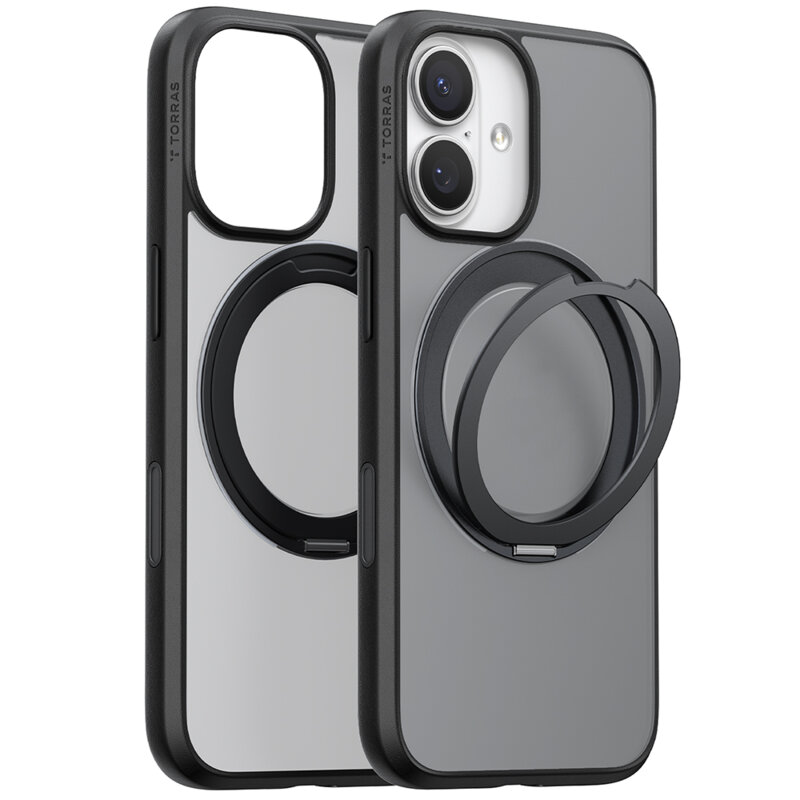 Husa iPhone 17 Torras Ostand Pro MagSafe Series, negru