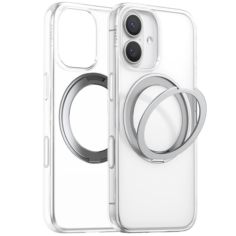 Husa iPhone 17 Torras Ostand Pro MagSafe Series, transparenta
