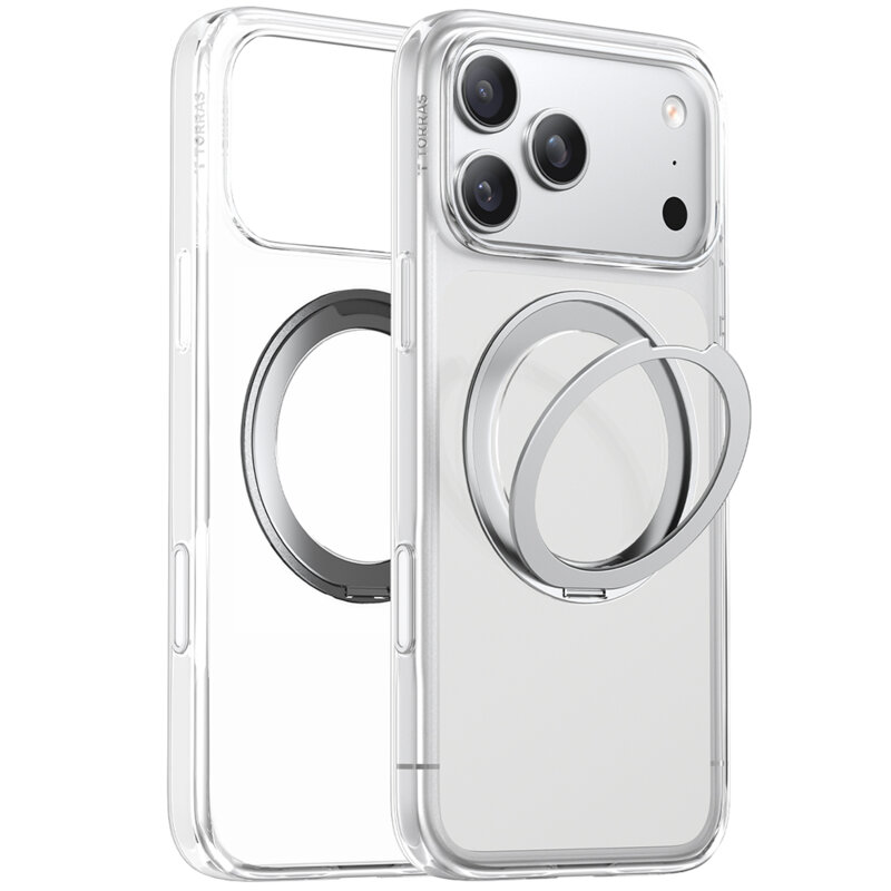 Husa iPhone 17 Pro Max Torras Ostand Pro MagSafe Series, transparenta