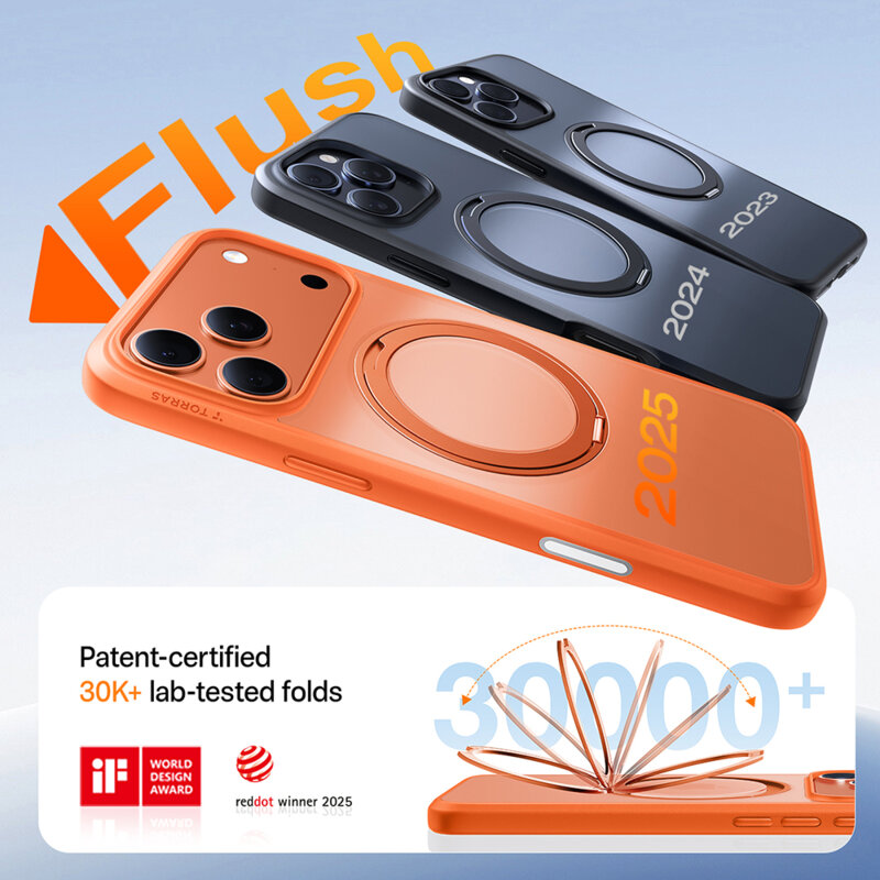 Husa iPhone 17 Pro Torras Ostand Pro MagSafe  Series, portocaliu