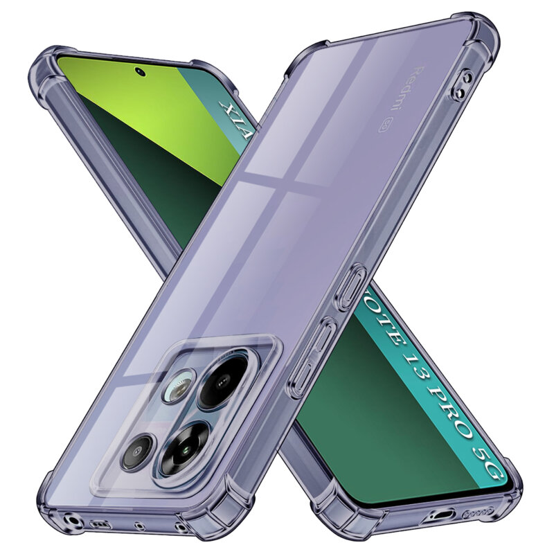 Husa Xiaomi Redmi Note 13 Pro 5G Techsuit Shockproof Clear Silicone, fumuriu