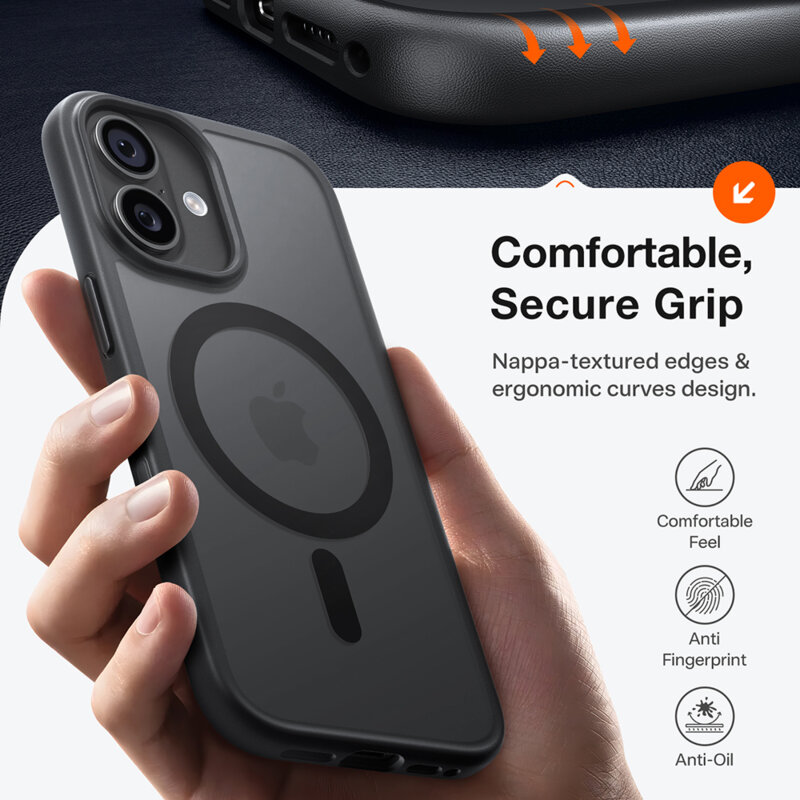 Husa iPhone 17 Torras Guardian Magnetic Series, negru